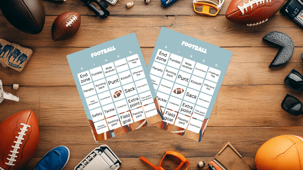 american football bingo