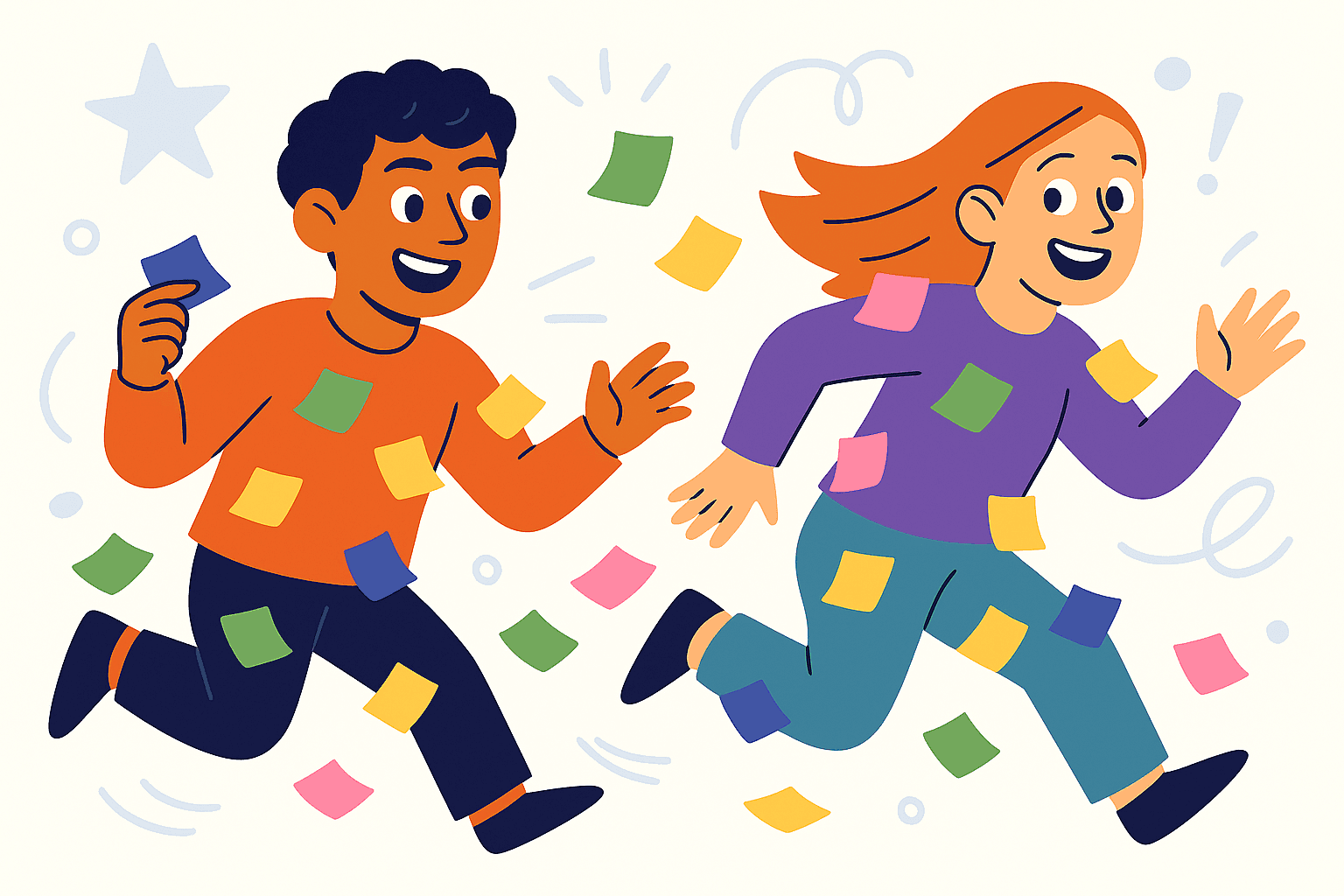 colourful sticky notes