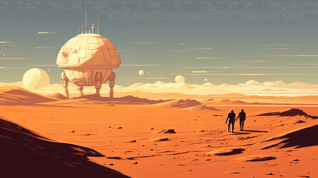 sandy planet illustration